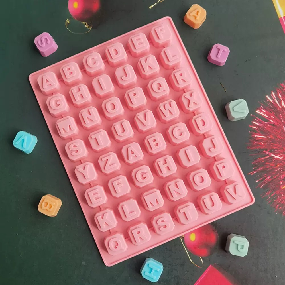 Soap Making Party - 48 lettre Enghish Alphabet lettre Silicone
