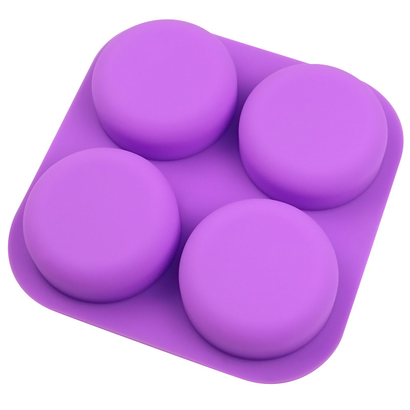 Moule en silicone rond à 4 cav - Soap Making Process avis et prix